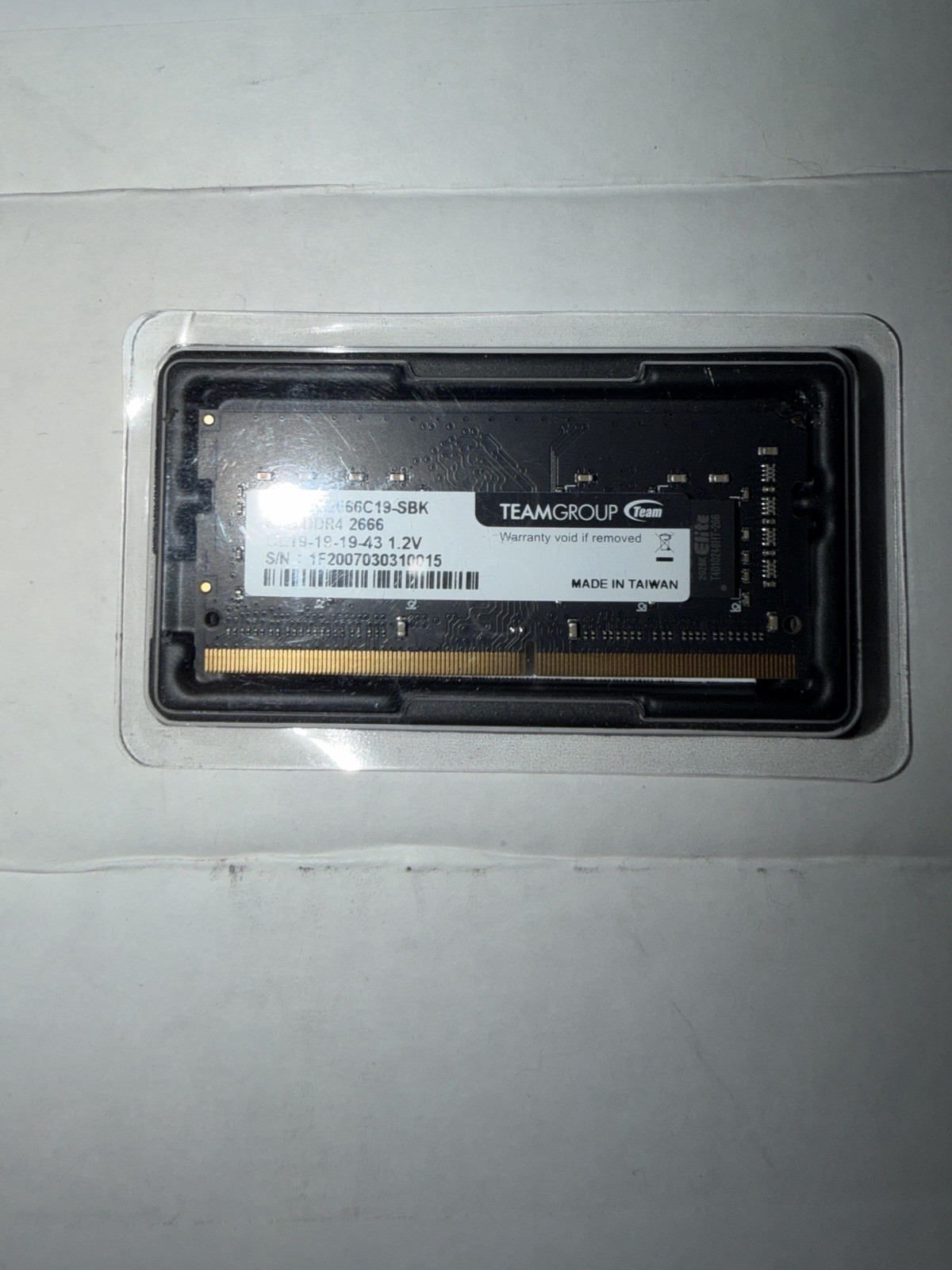 TeamGroup Elite 8GB DDR4 2666MHz Laptop RAM SODIMM TED48G2666C19-SBK