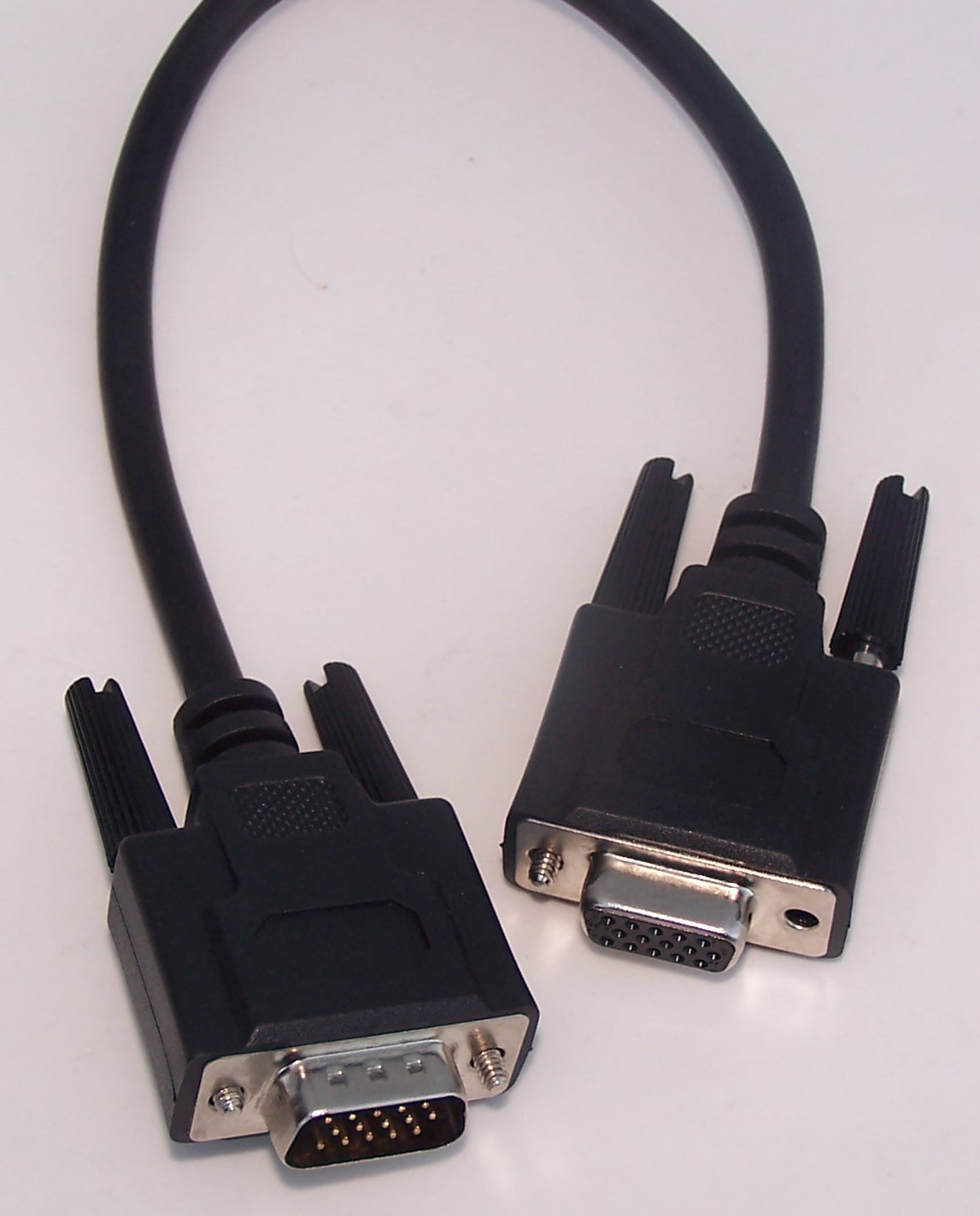 Lot 10 of 12" S.VGA Male-Female Monitor Extension Monitor Port Saver HD15 M/F12"