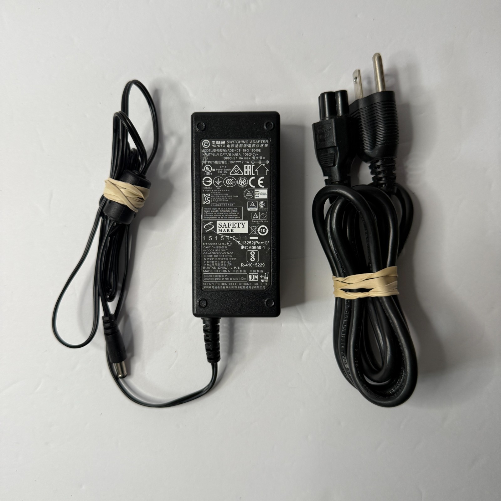LOT OF 5 Genuine Hoioto ADS-40SI-19-3 19040E AC Adapter 19V 2.1A 40W Monitor