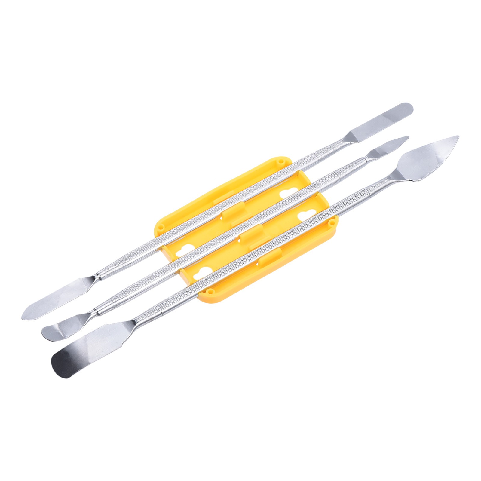 3pcs Metal Spudger Set Mini Crowbar Flat Head Stainless Steel Pry Bar Tools