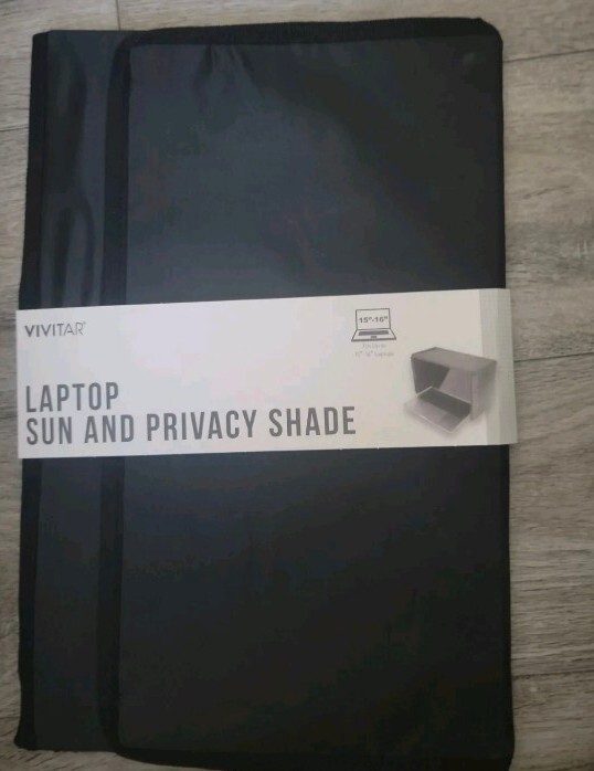 New Vivitar Laptop Sun and Shade Privacy-Fits up to 16" Folds flat for Travel s