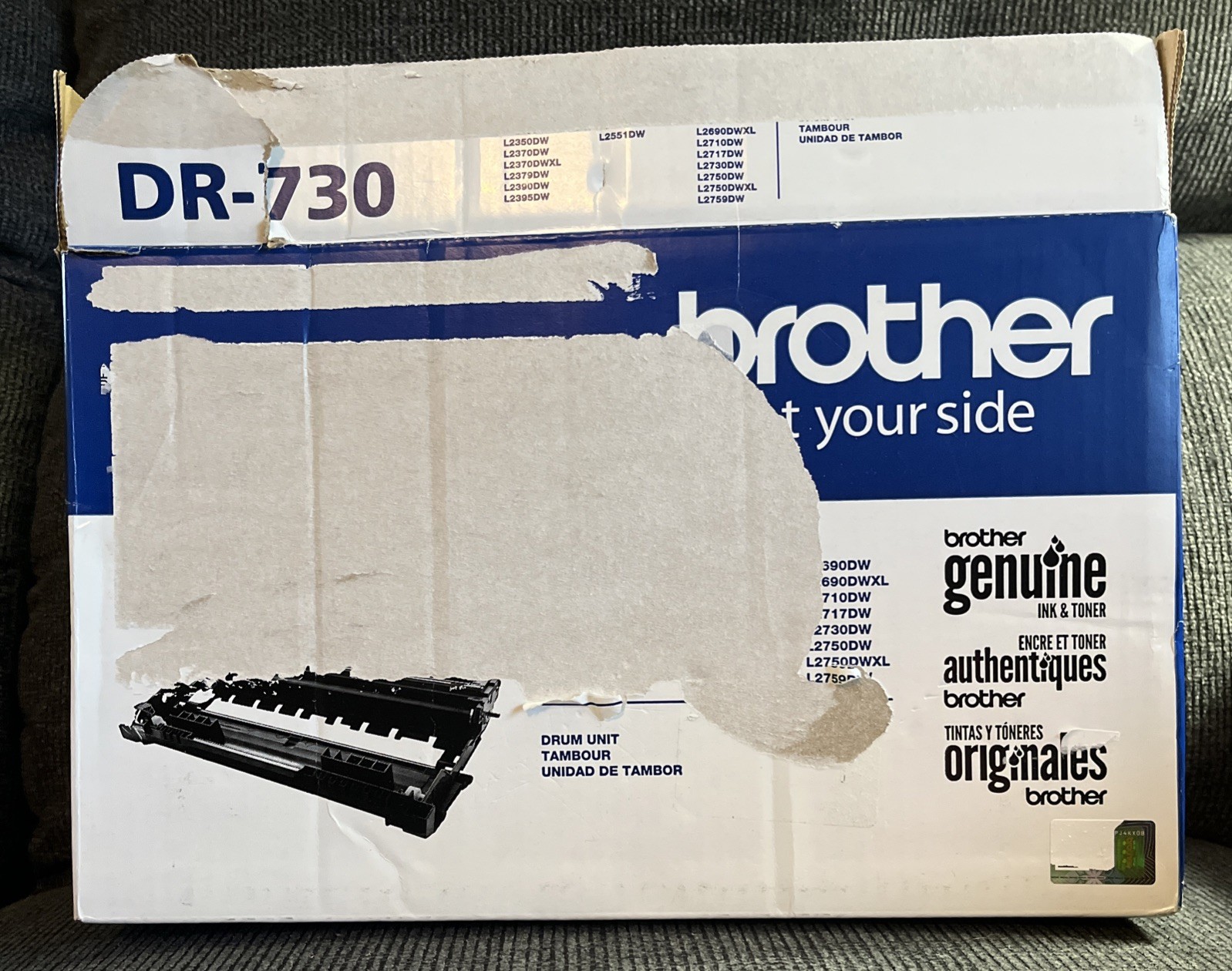 GENUINE BROTHER DR730 DR-730 DRUM UNIT - UP TO 12,000 PAGES -OPEN BOX