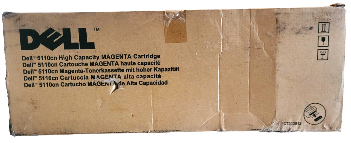 Dell 5110cn High Capacity Magenta Cartridge With Open and Deformed Box
