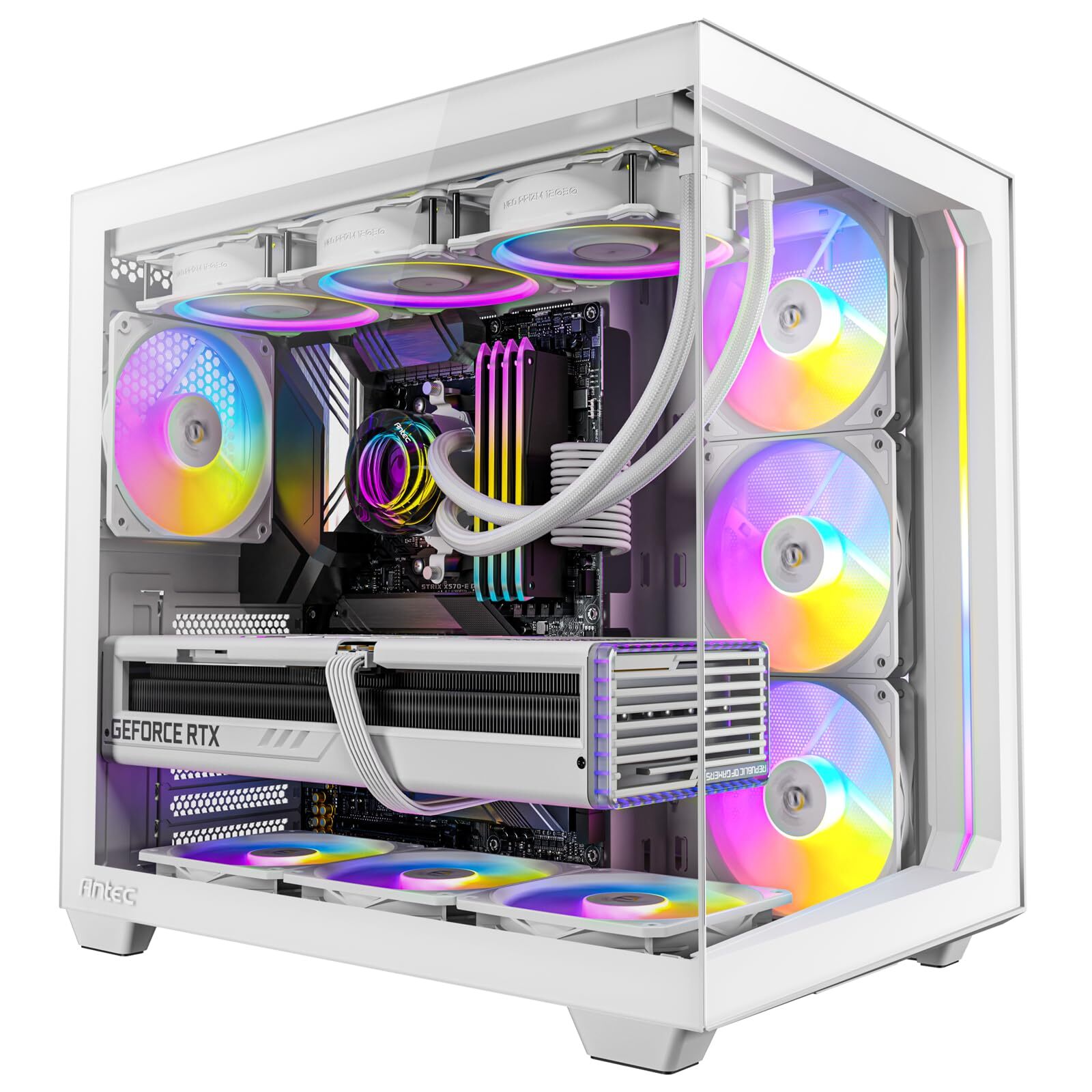 C5 ARGB Mid Tower PC Case with 7 PWM Fans and Tempered Glass Panels