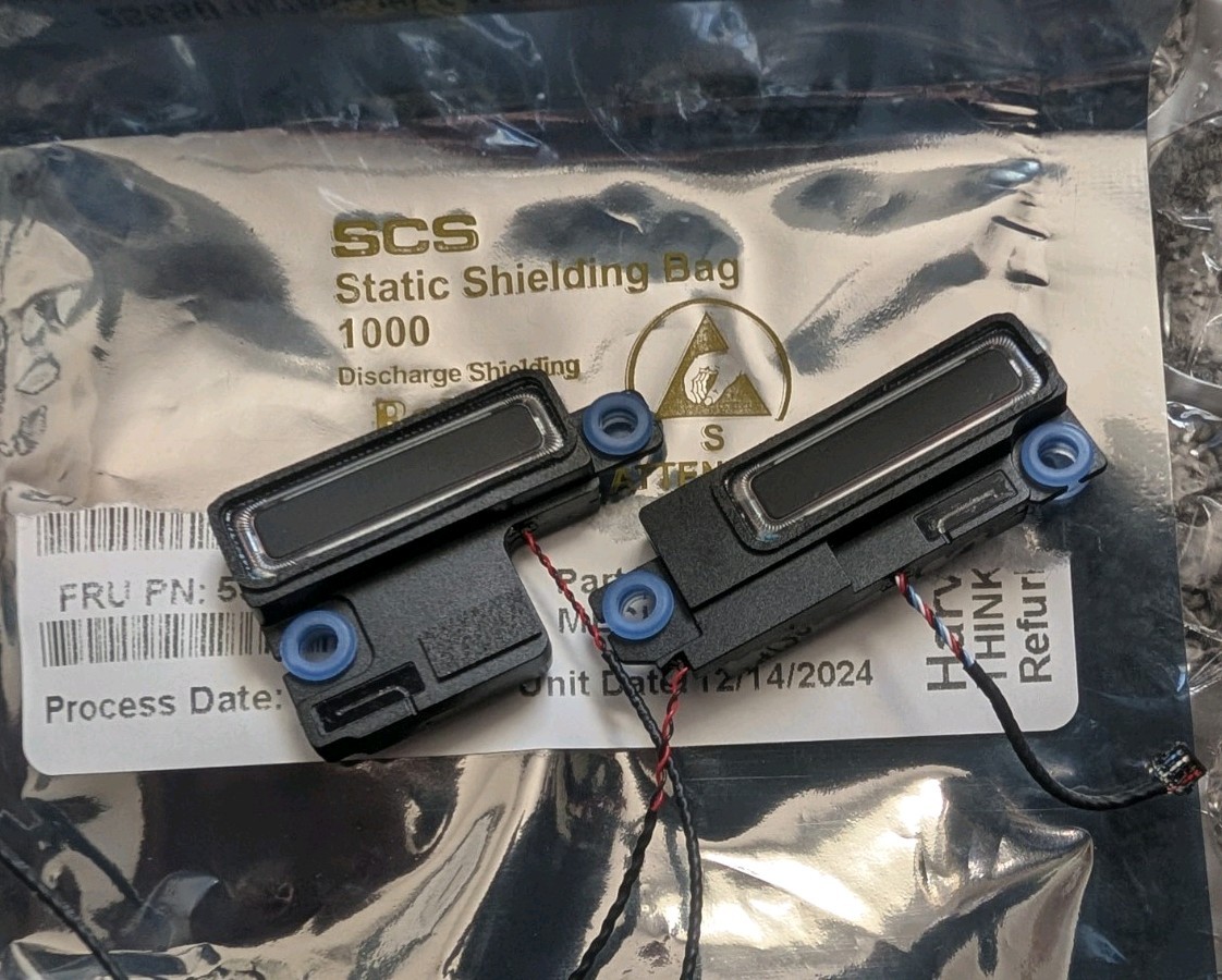 5SB1M76629 Genuine Internal Speaker Set (Left and Right) for Lenovo ThinkPad