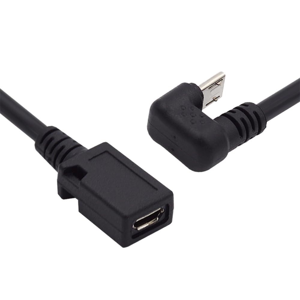 NFHK 5Pin Micro USB 2.0 Male to 0.3M, Black Micro-USB Opposite Extension