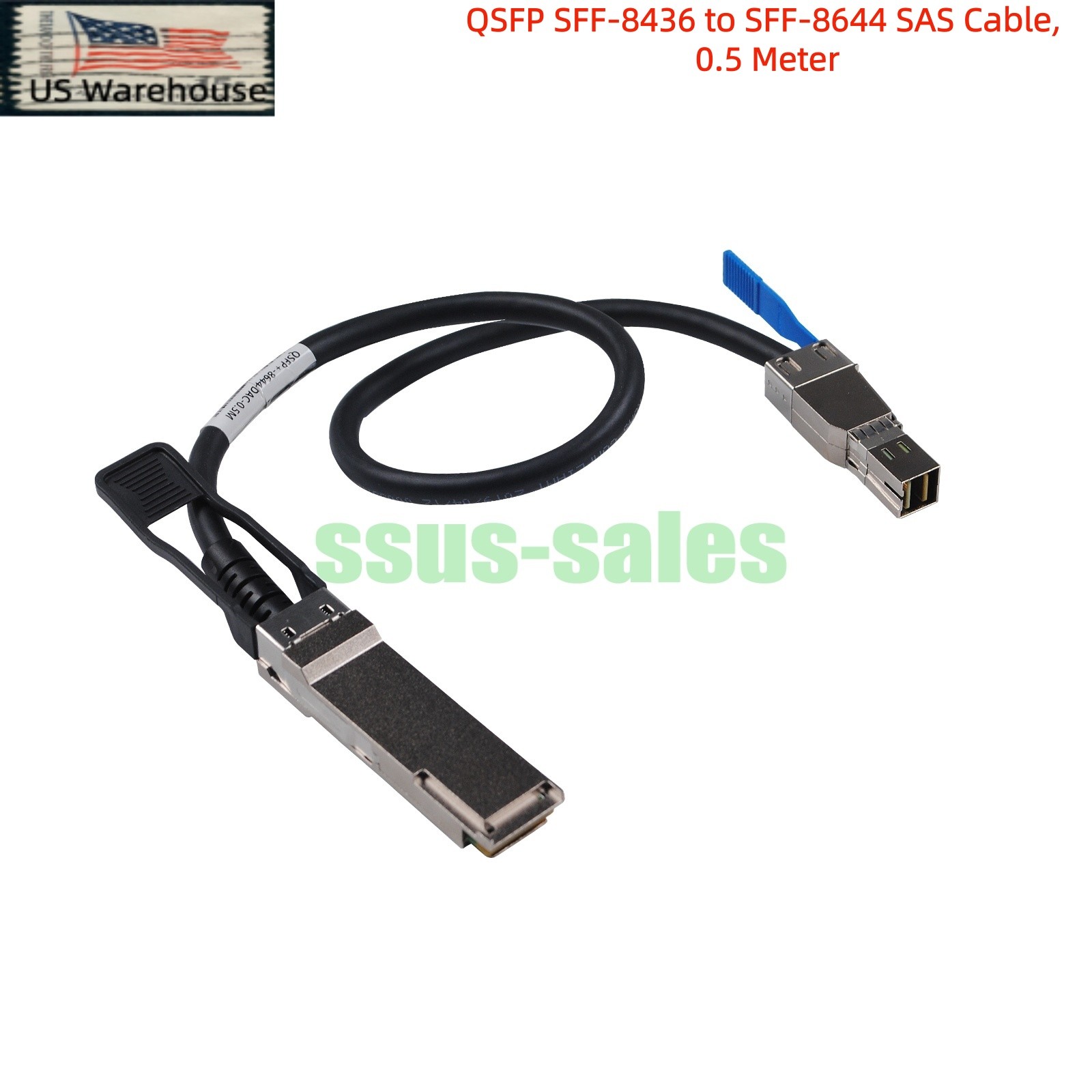 0.5M/1M/2M QSFP SFF-8436 to SFF-8644 External Mini SAS HD Cable 40Gbps SAS3.0