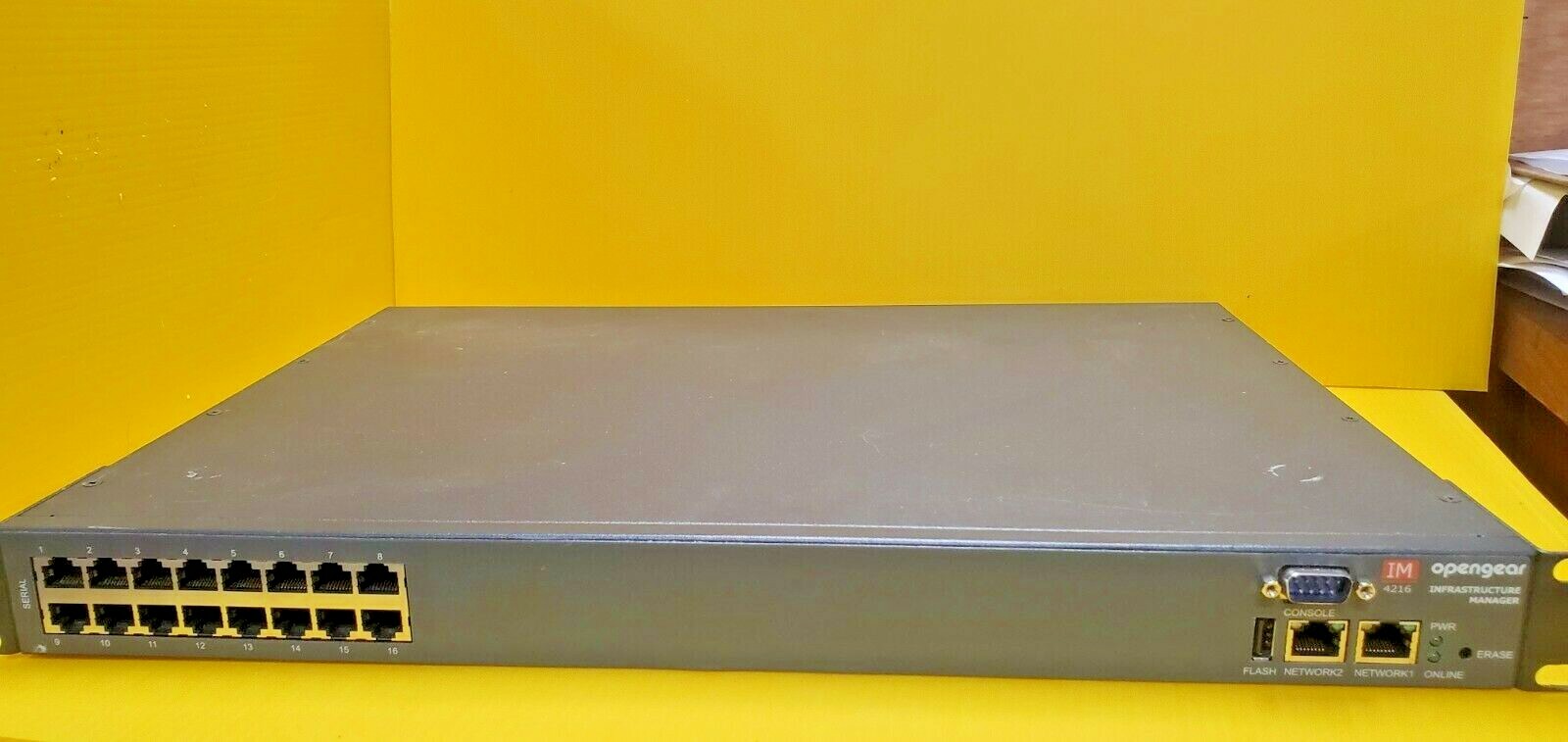 Opengear IM4216-2-DAC-X0 16-Port Infrastructure Manager Dual PS  -  POWER TESTED