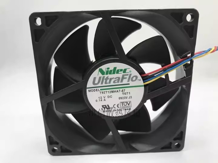 1PCS Genuine Nidec T92T12MHA7-57 DC12V 0.14A 9225 9CM Four-Wire PWM Cooling Fan