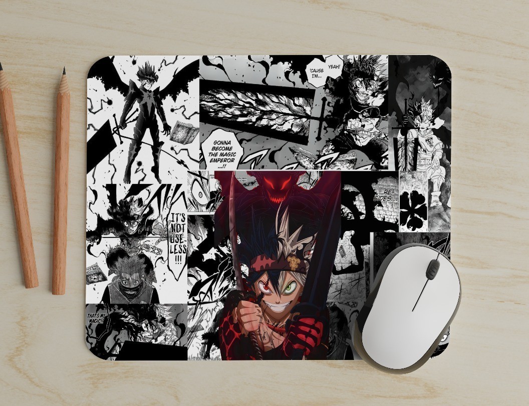 Black Clover Asta  Mouse Pad great for Office or Gaming Personalize