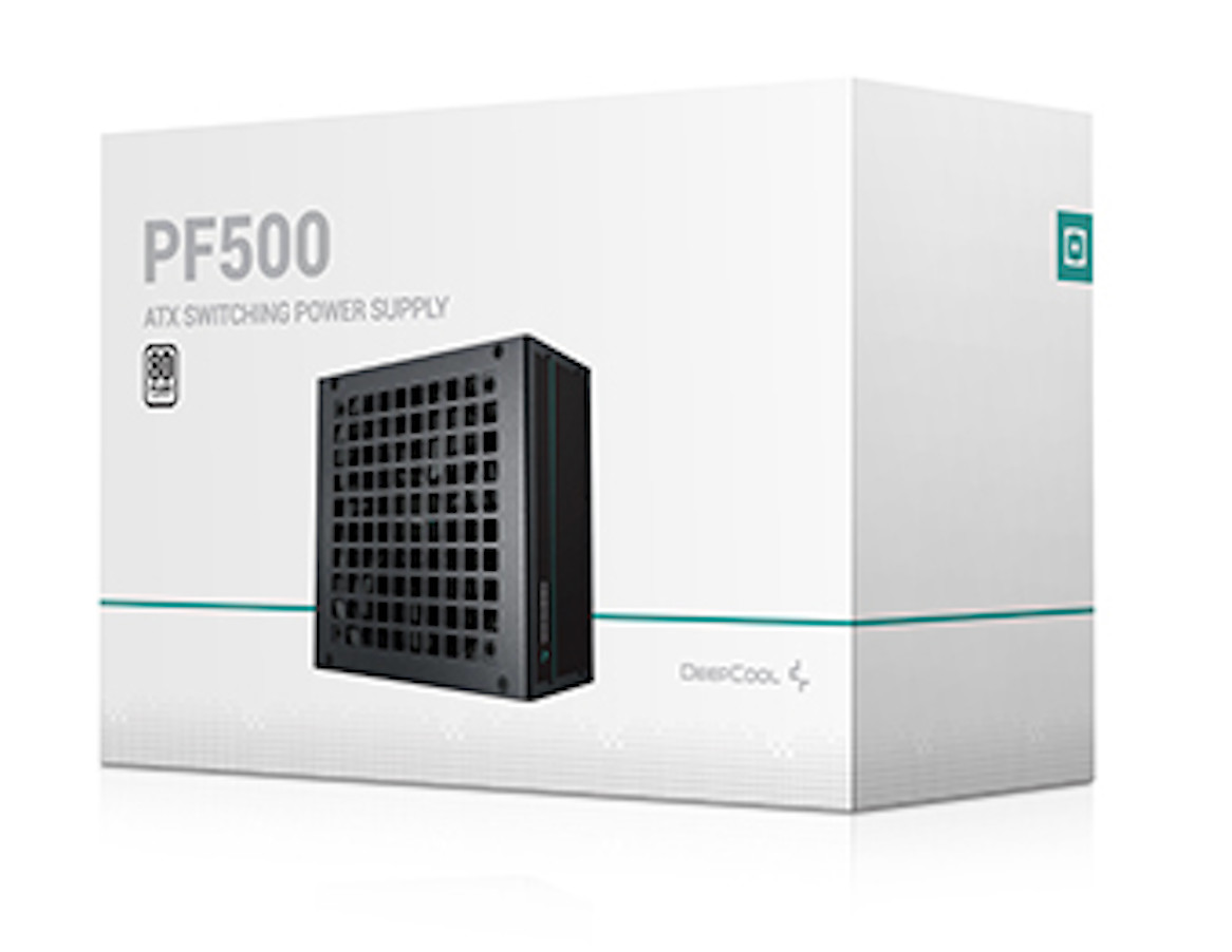 DeepCool PF500 500W 80 PLUS Certified ATX Power Supply PC PSU R-PF500-HA0B-WO