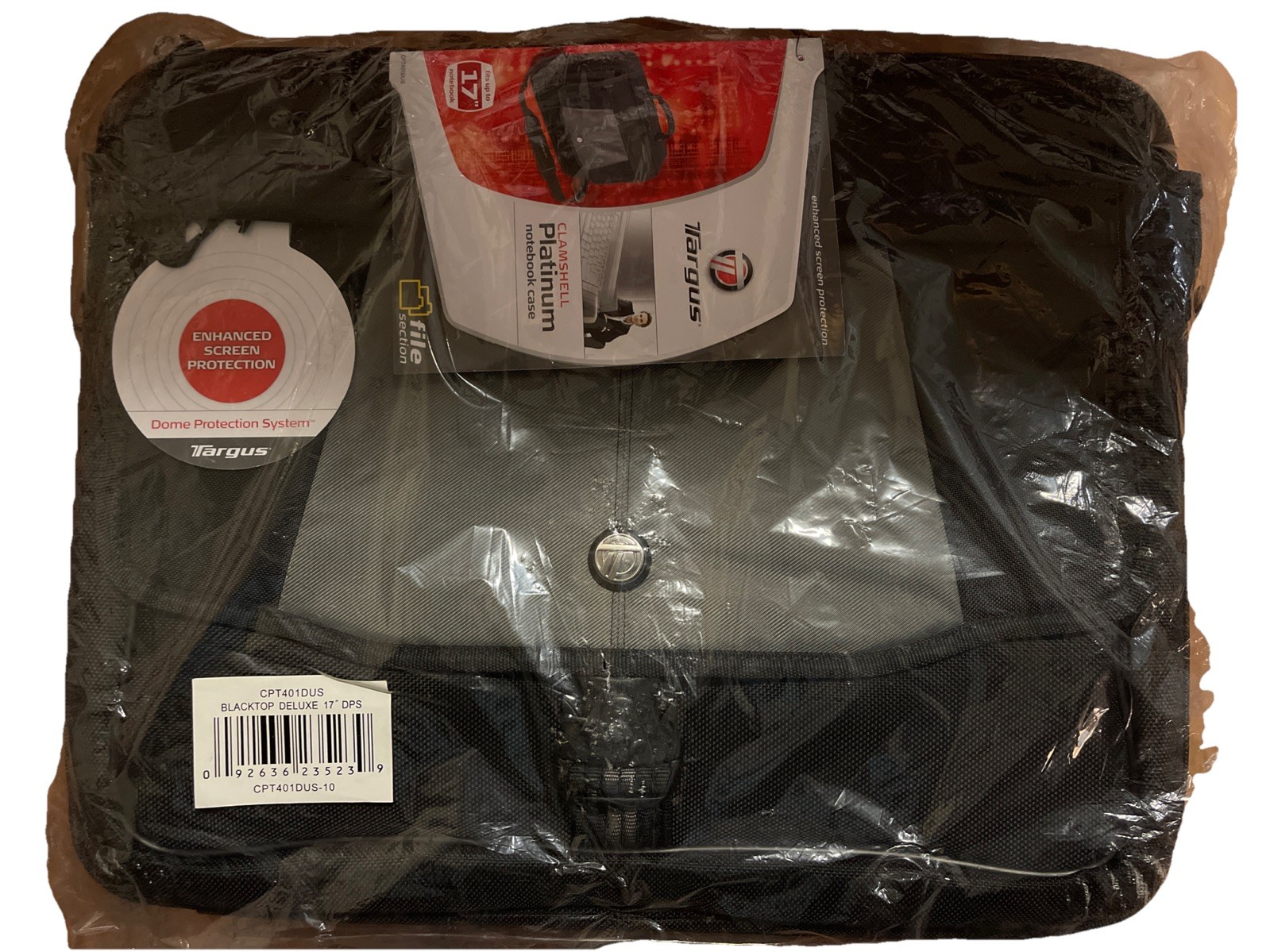 Targus CPT401DUS Clamshell Platinum Notebook Case Fits up to 17" New