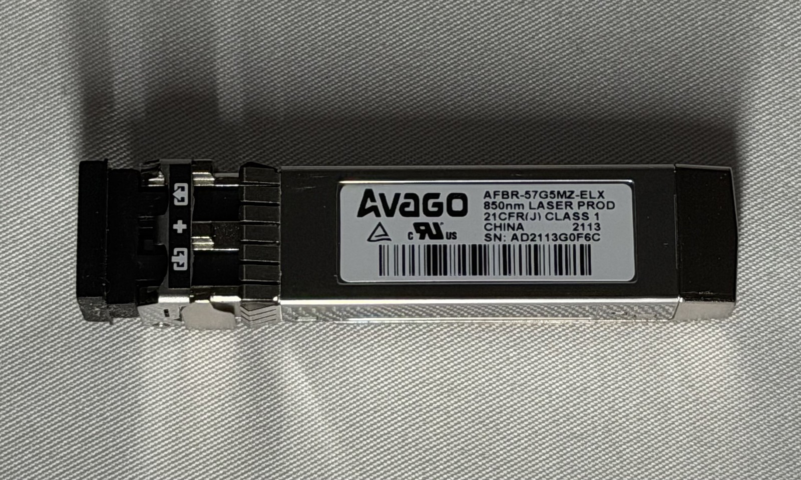 Avago AFBR-57G5MZ-ELX 32Gb FC SFP+ SW 850nm Fibre Channel Transceiver Open Box