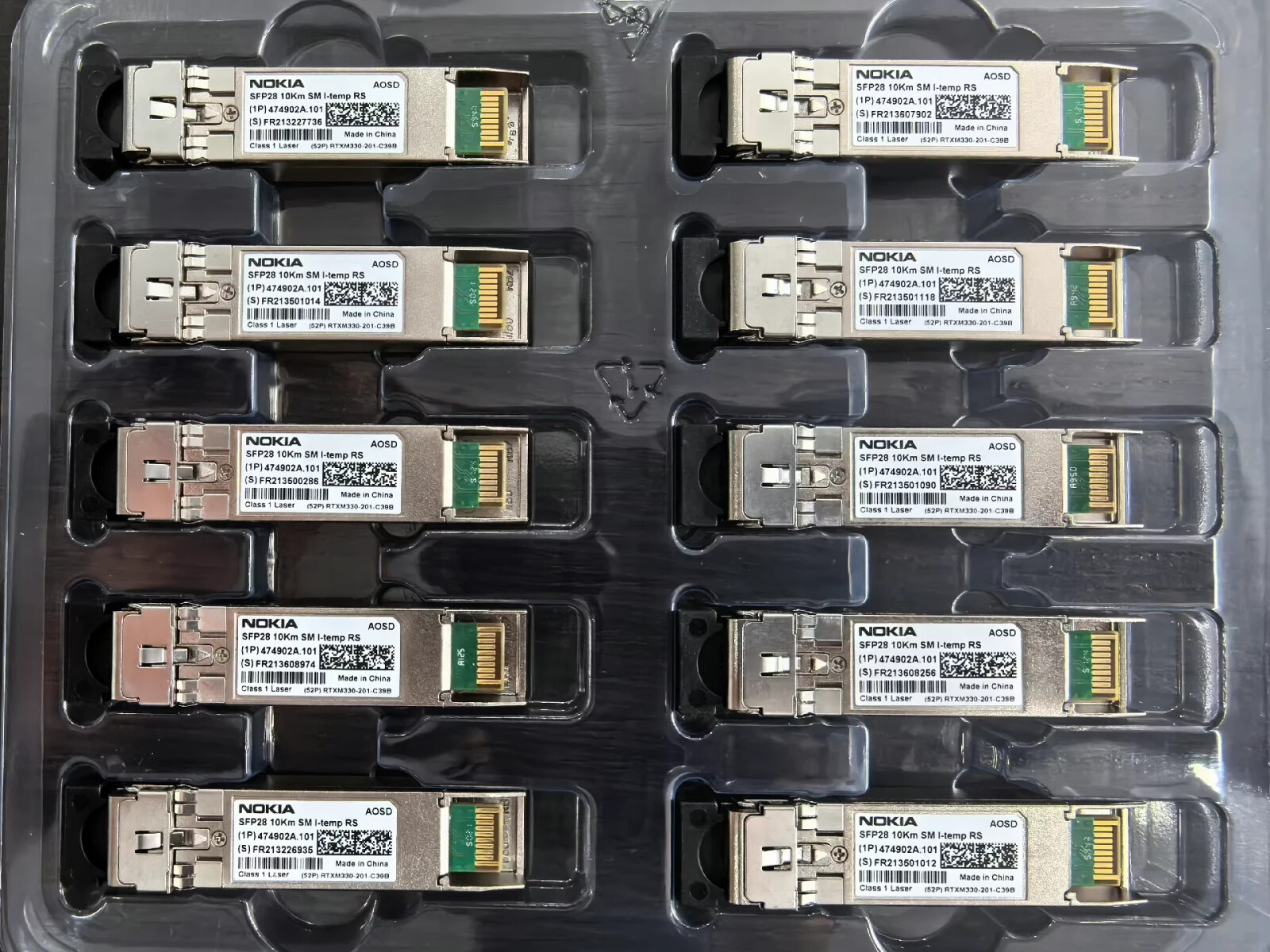 1pcs Nokia 25G LR 10km 1310nm 474902A.101 AOSD SFP28 10Km SMI-TempRS Transceiver