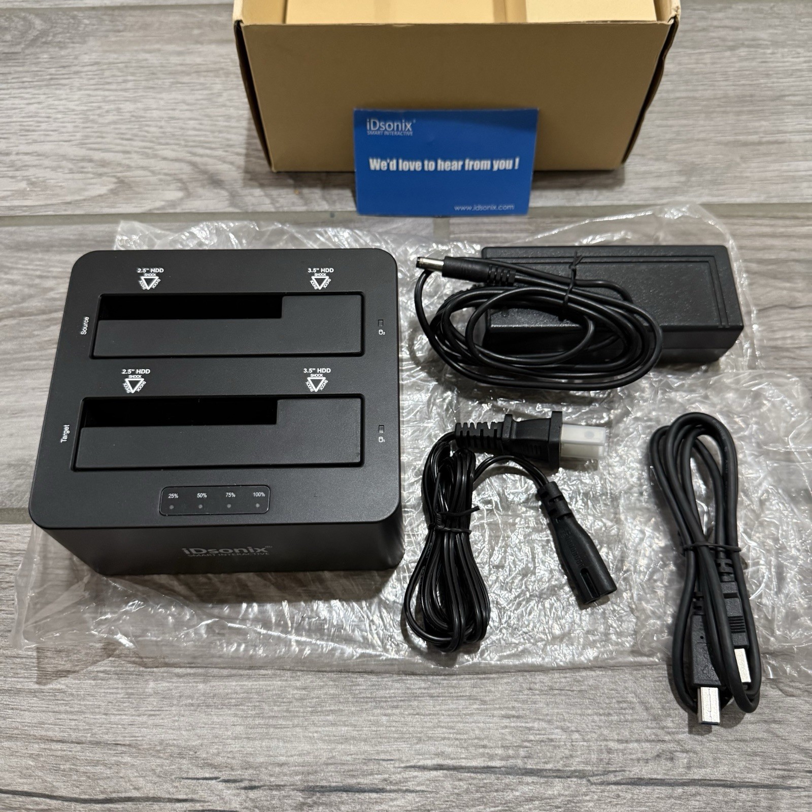 iDsonix Hard Drive Docking Station 2 Dual Bay Cloning USB 3.0 SATA III IDD-U3201