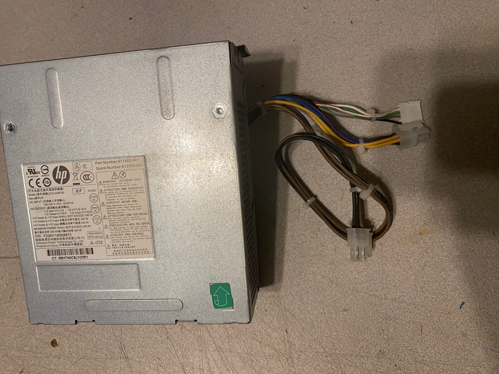 HP Elite Pro 6200 8200 240W Power Supply PSU | PS-4241-9HB 611481-001 | Tested