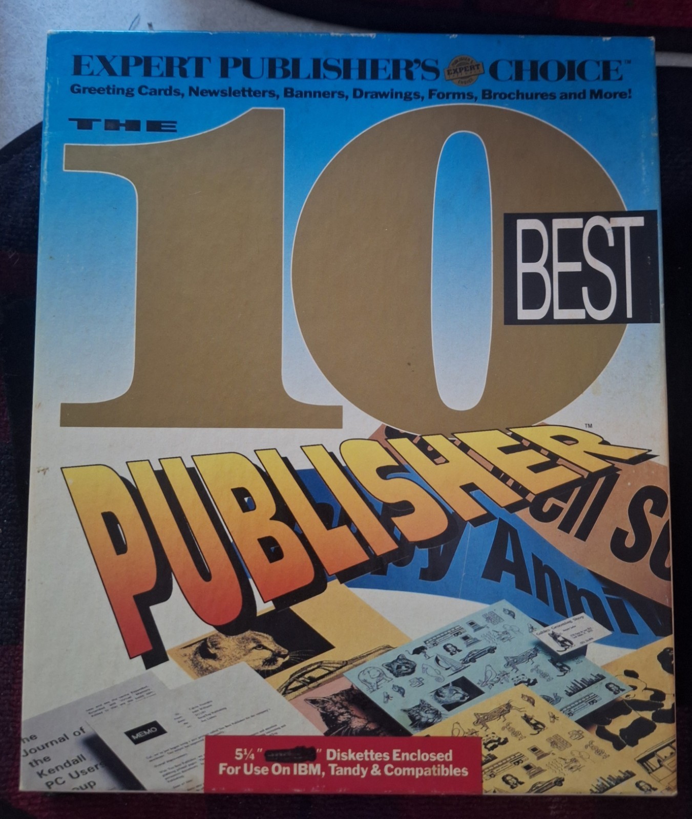 VINTAGE 1991 Expert 10 BEST PUBLISHER'S CHOICE Tandy/IBM Two 5 1/4" Floppy Disks