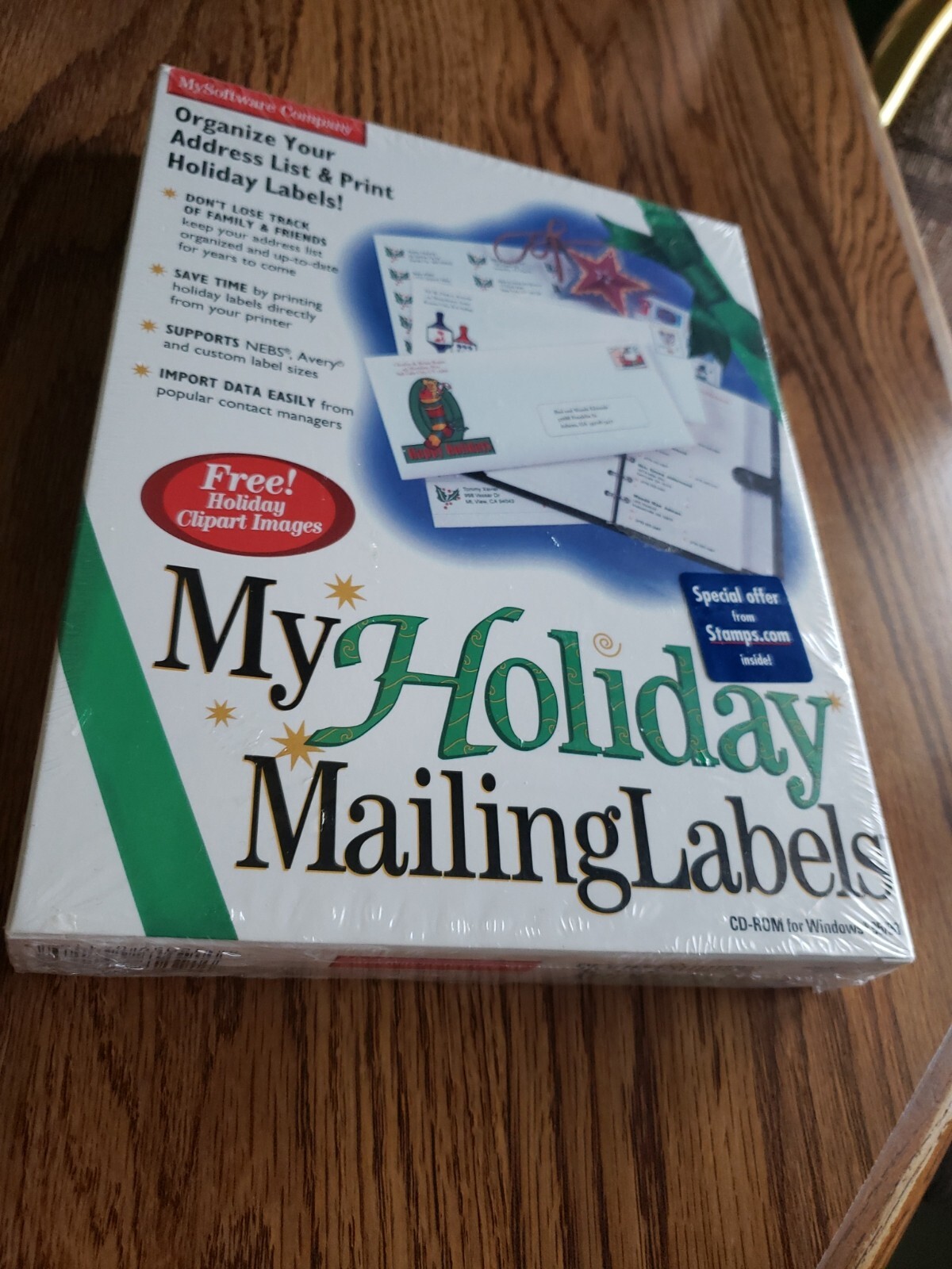 My Holiday Mailing Labels CD-ROM for Windows 95/98 New and Factory Sealed 