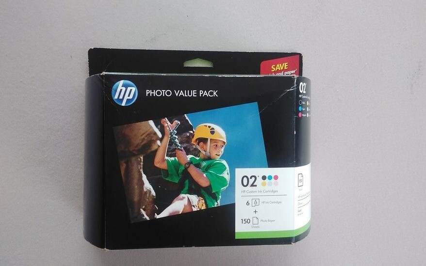 HP 02 Photo Value Pack 6 Printer Ink Cartridge 150 Sheets EXP Germany 2012