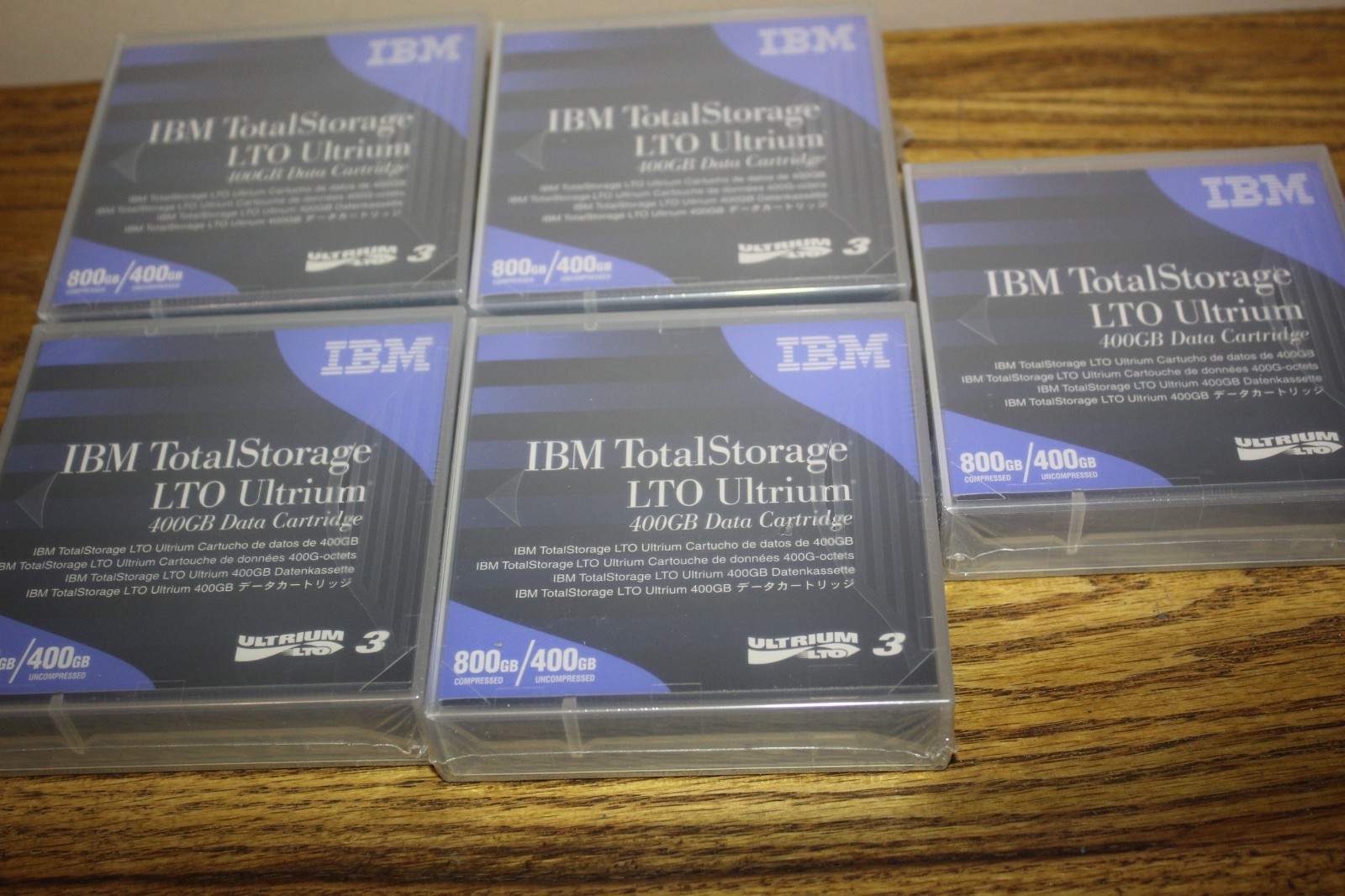 IBM Total Storage LTO Ultrium 400gb/800gb Data Cartridge Sealed 5 each