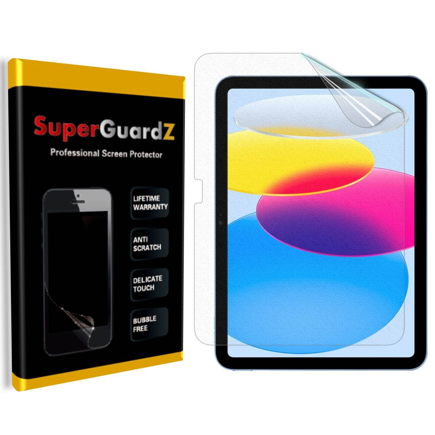3X SuperGuardZ Clear Screen Protector For iPad 10.9 (10th Gen, 2022)