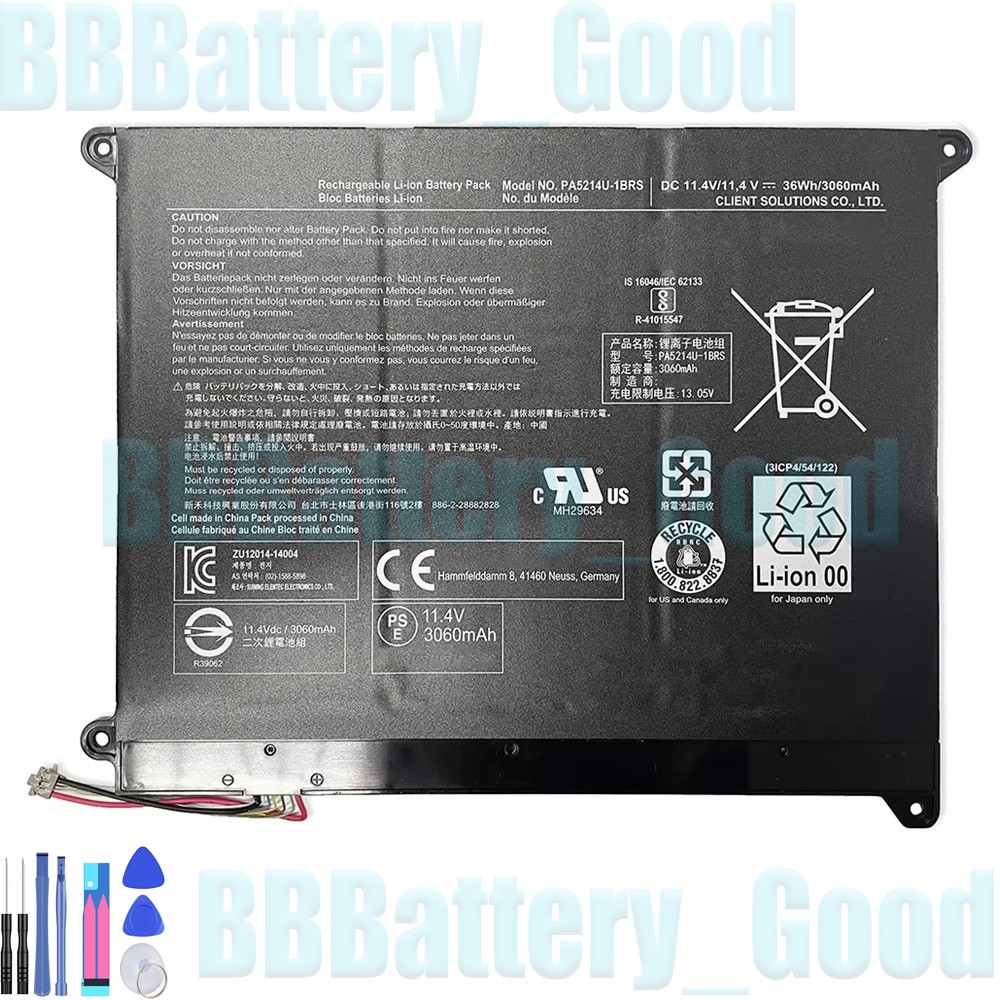 New  PA5214U-1BRS 36Wh Battery for Toshiba Portege Z20T-B Z20T-C WT20-B
