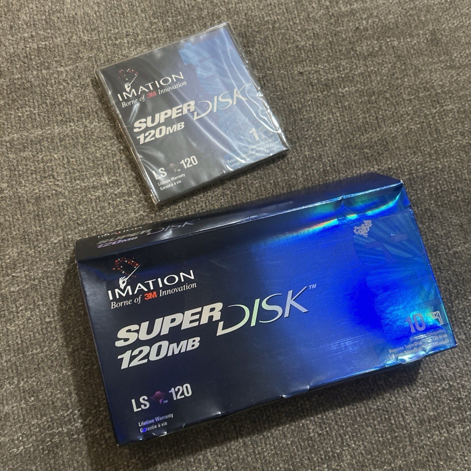 11 BRAND NEW SEALED IMATION SUPERDISK 120MB LS-120 10 PACK MADE IN USA +1