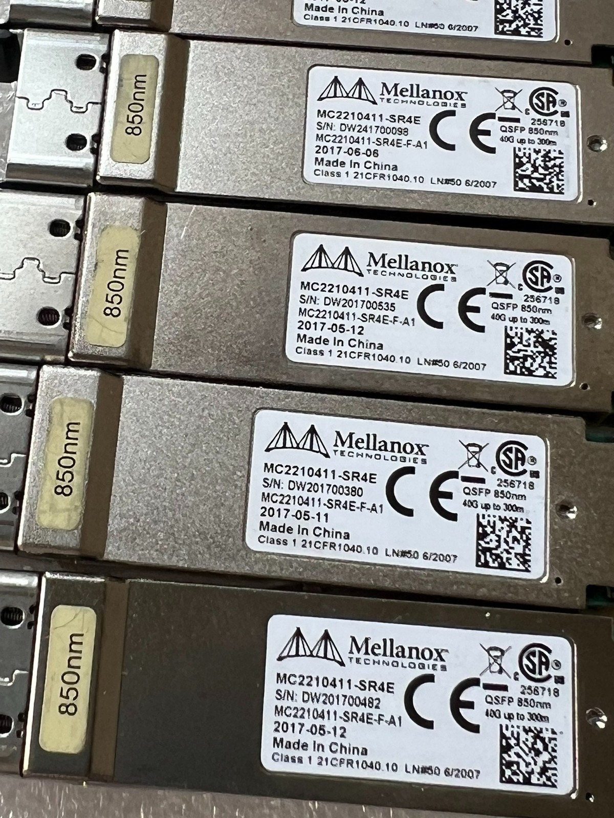 Genuine Mellanox MC2207411-SR4L QSFP+, MPO, 850nm Up To 30M 4x14Gb/s Up To 56Gb