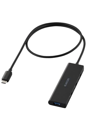 ELECOM USB Hub USB-C connection USB 3.2 Gen1 5Gbps 4 ports bus-powered 60cm
