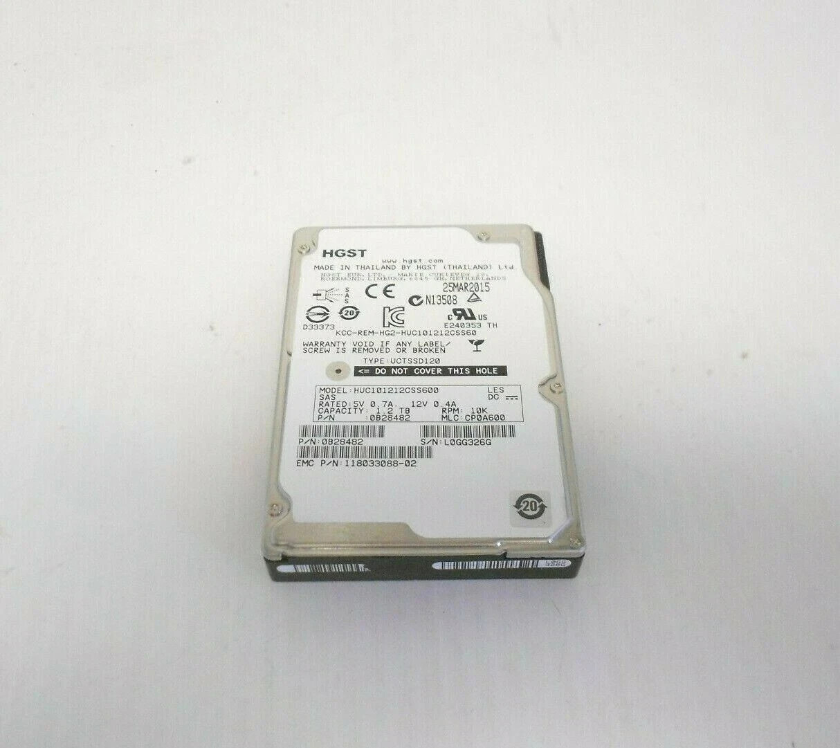 6qty HGST 1.2TB 10K 6Gbp/s SAS Hard Drive 2.5" HDD . 2 replace.