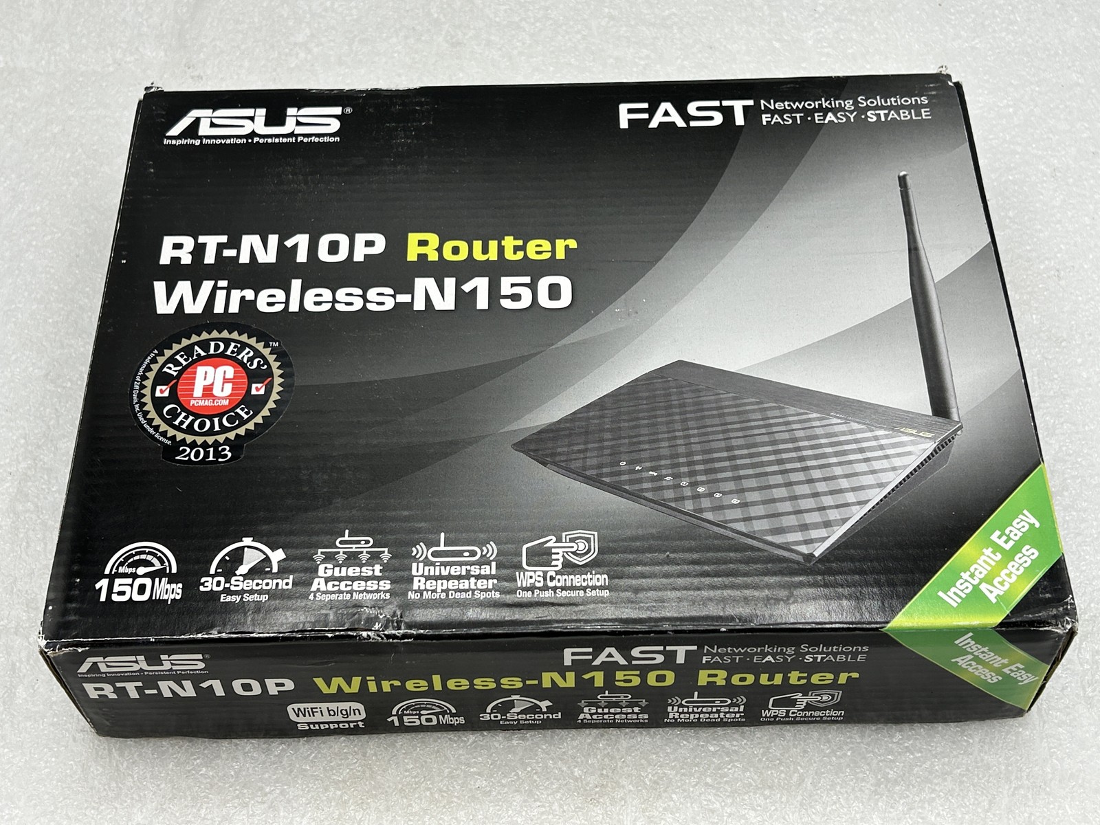 RESET OPEN BOX ASUS RT-N10 150 Mbps 4-Port 10/100 Wireless N Router ( RT-N10P )