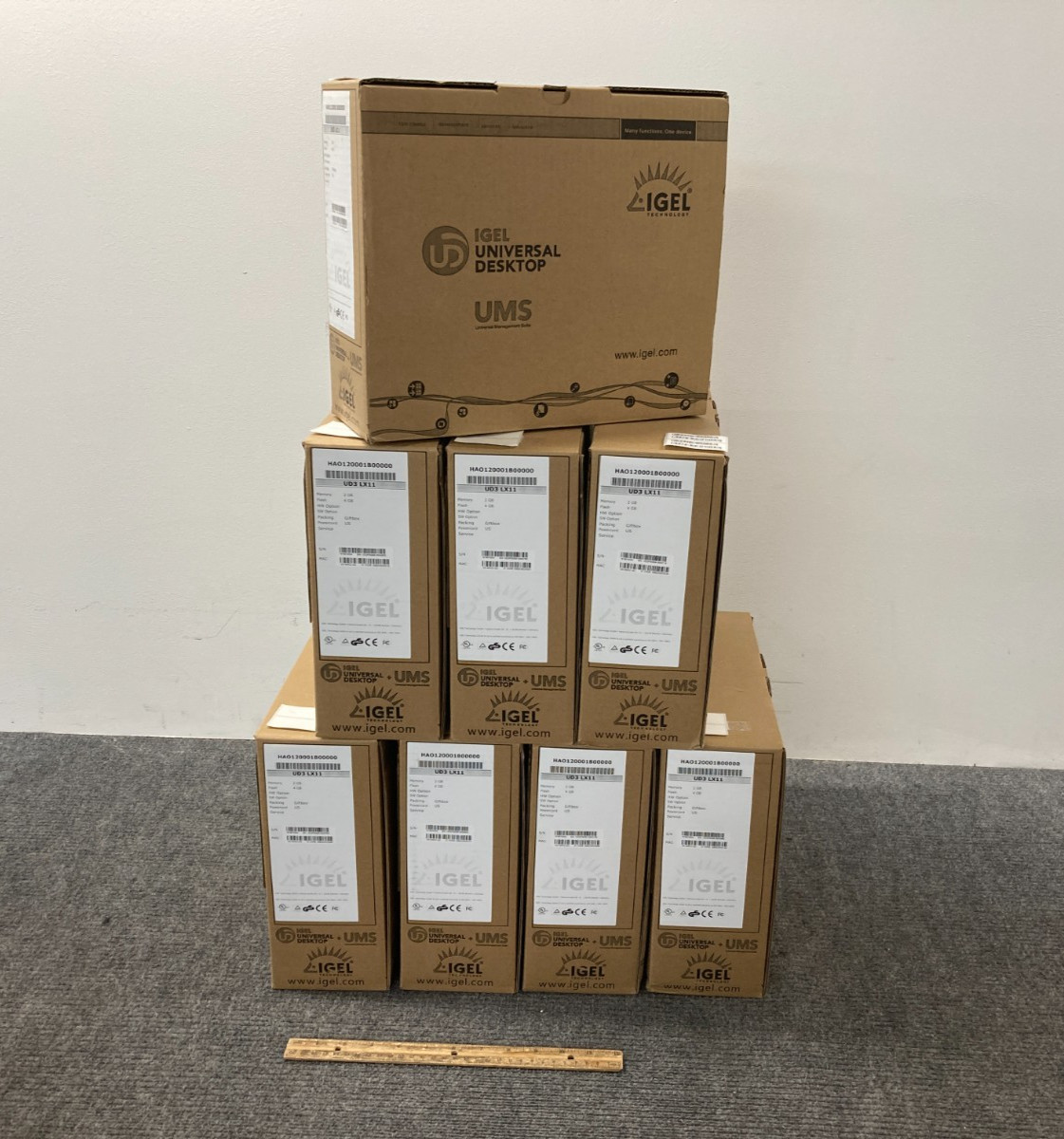 Lot of 8 iGel GX-424CC-QC UD3 LX11 Universal Desktop w/ Adapters - Open Box -