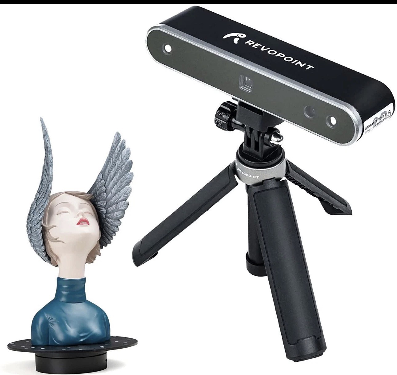 Revopoint POP 2 Premium 3D Scanner 0.05mm Precision, Turntable, & Stabilizer