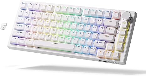LTC Nimbleback NB831 Triple Mode Mechanical 83-Keys Red Switch - White