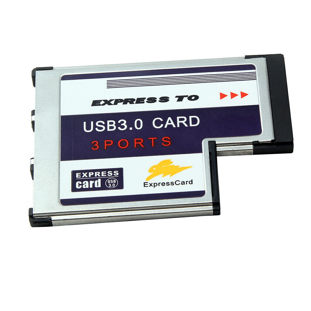 USB 3.0 54mm 3 Port Express Card Adapter Expresscard for Laptop FL1100 Chip