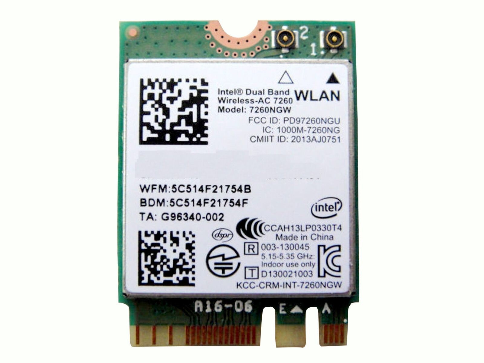 Lenovo IBM 04W3806 04W6059 intel Wireless-AC 7260NGW NGFF WiFi Card 802.11ac