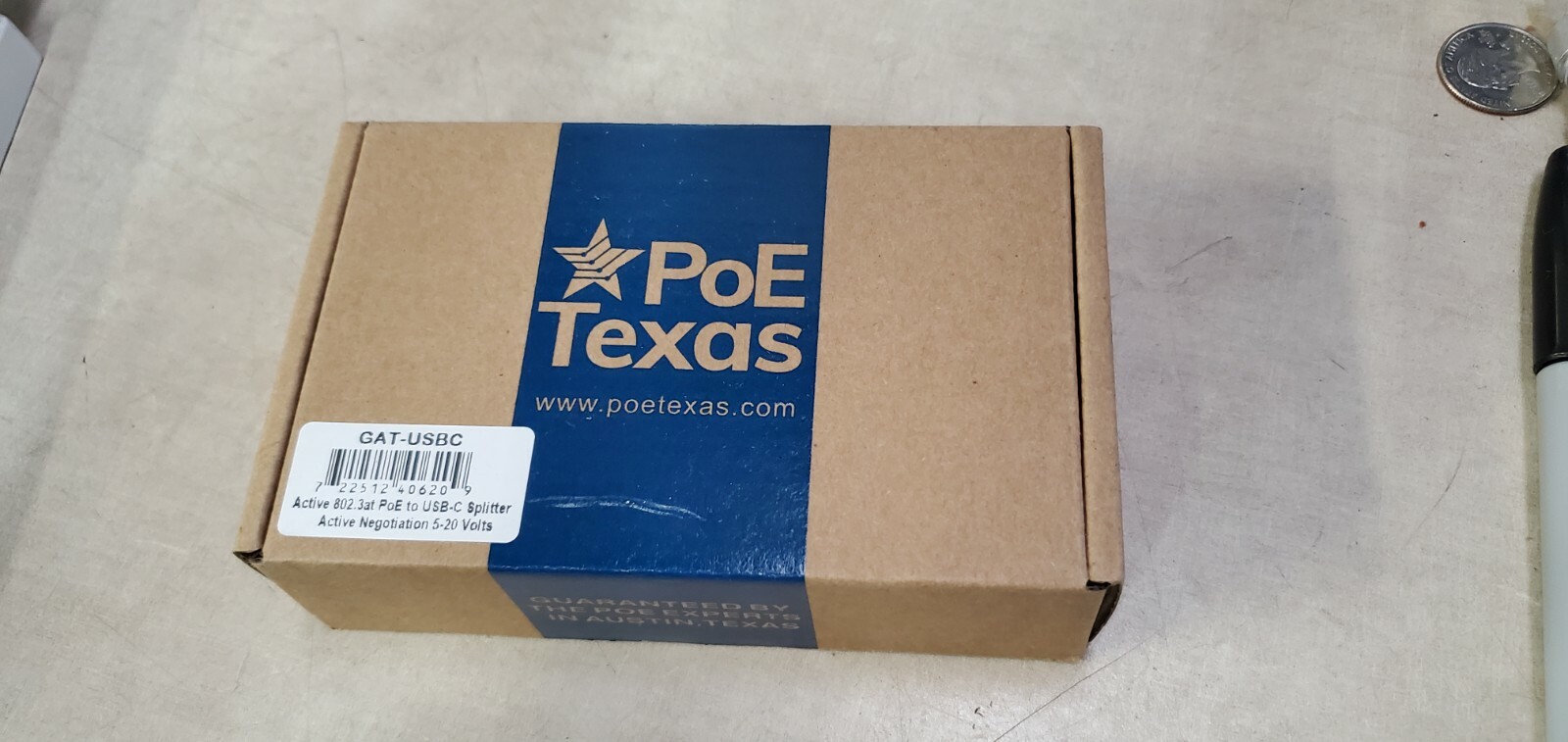 PoE Texas GAT-USBC | PoE to USB-C Power for Nest Outdoor IQ; USB-C Cameras