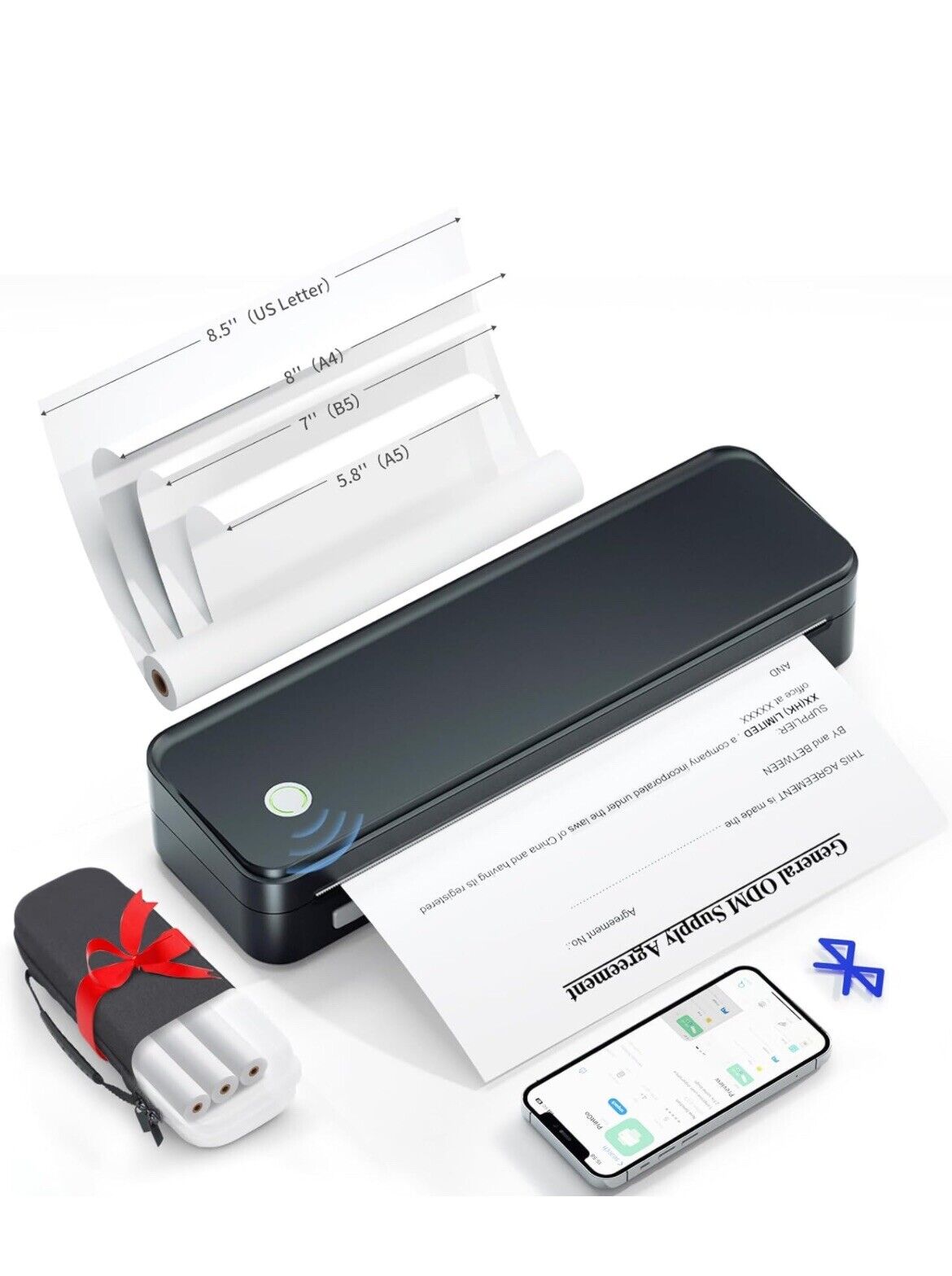 Aixiqee Portable-Wireless-Printer, Thermal-Bluetooth-Printer for Travel, No. A80