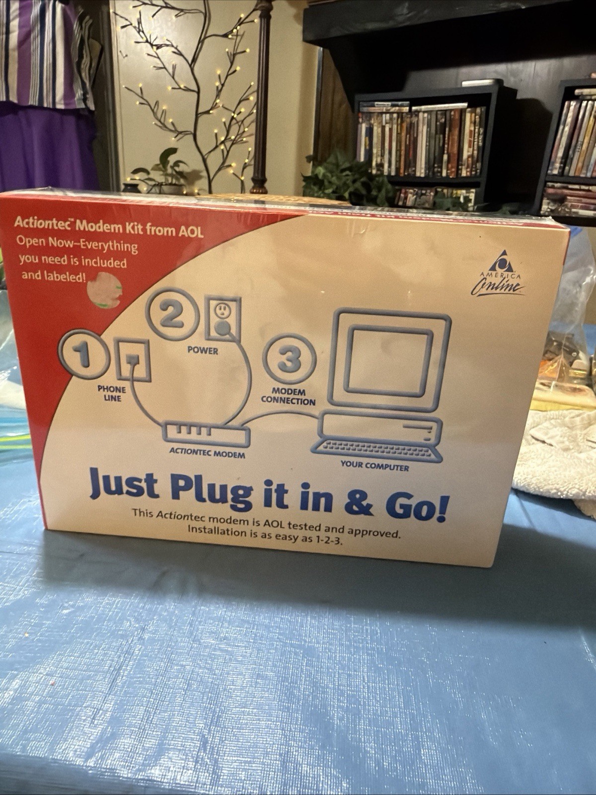 Vintage Rare Modem Kit from AOL Dial-Up Internet Connectivity New Sealed