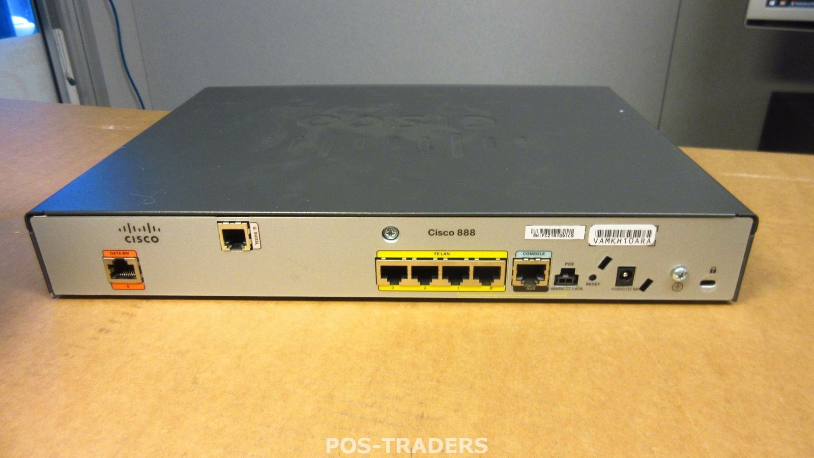 CISCO 888 888-K9 Integrated Services Router ISR G.SHDSL VPN EXCL 48V PSU
