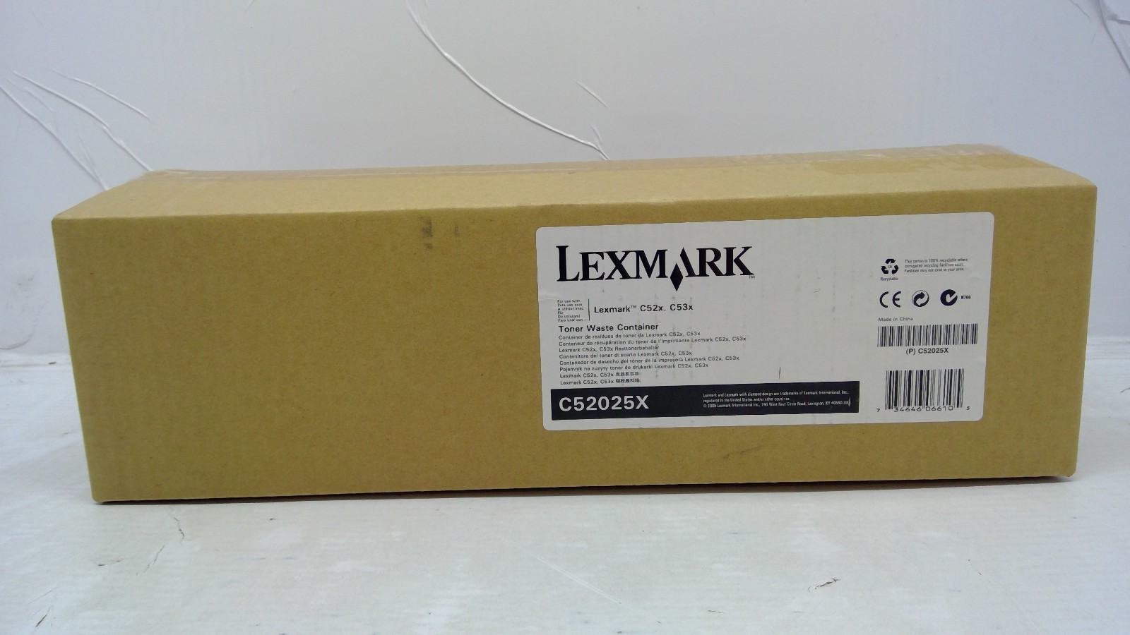 Genuine Lexmark C52x/C53x Waste Toner Container *Open Box* C52025X