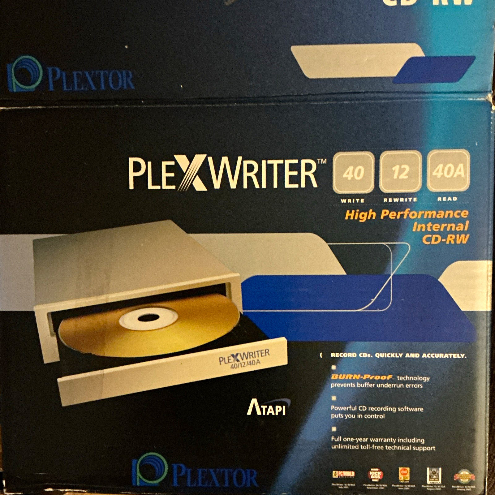 Plextor PlexWriter 40/12/40A IDE Internal 5.25in CD-RW 40x Beige PX-W4012TA