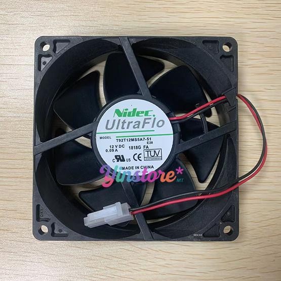 QTY:1  Cooling Fan 12VDC 0.09A 2Pin-   T92T12MS5A7-52