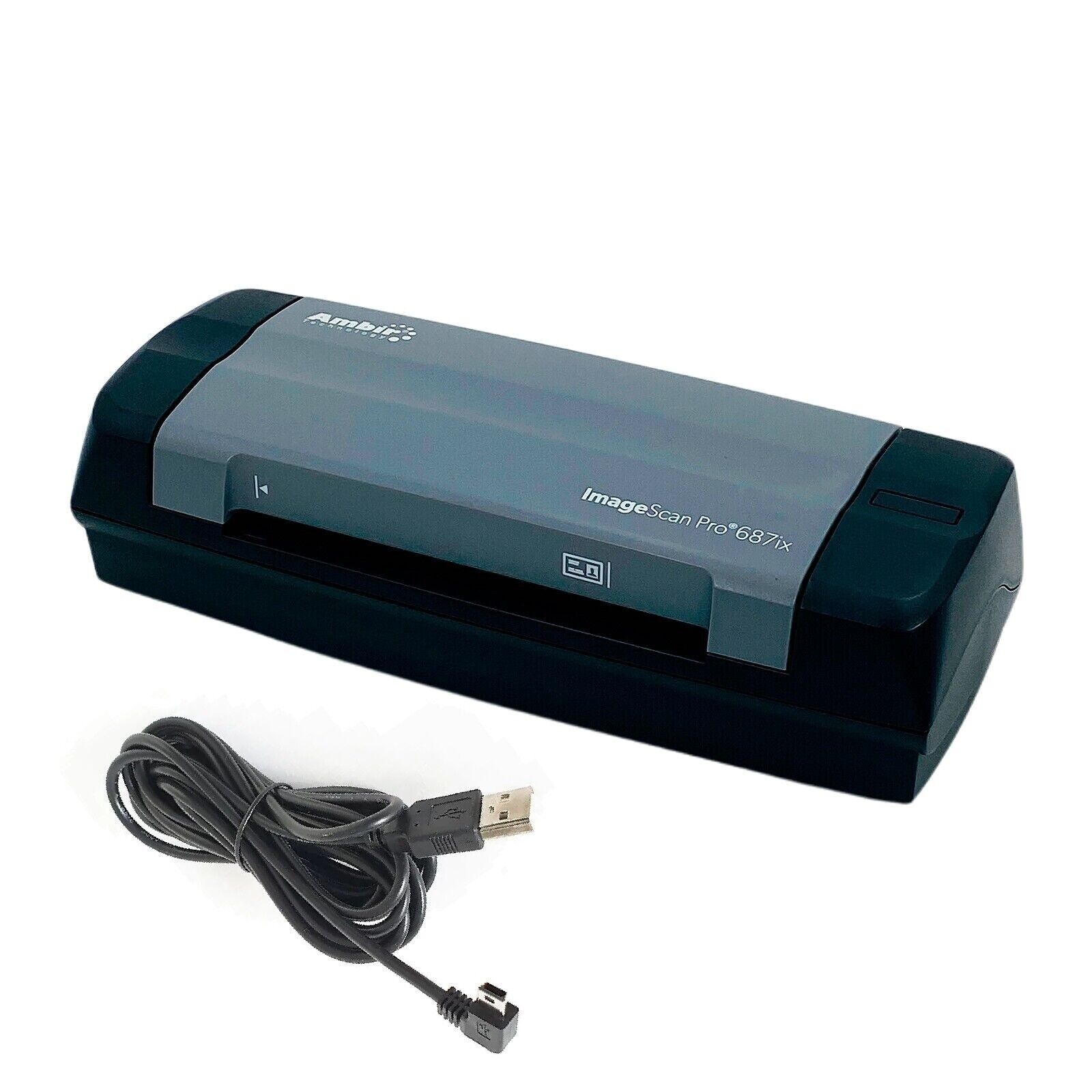 Ambir DS687ix ImageScan Pro Portatble Identity Scan For PC and Mac w/USB Cable