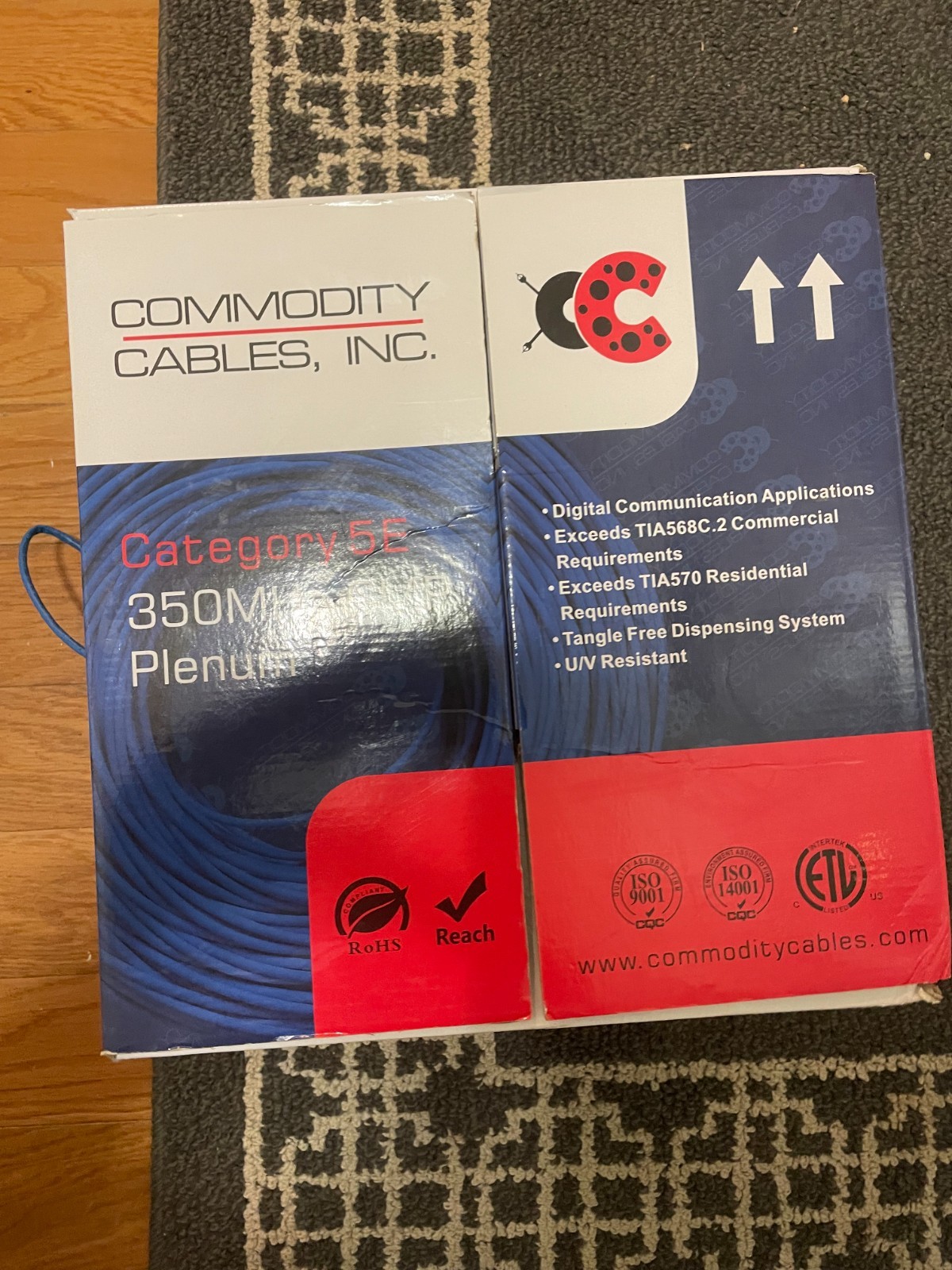 New Open BoX Commodity Cable Cat 5E, approximately 400 ft
