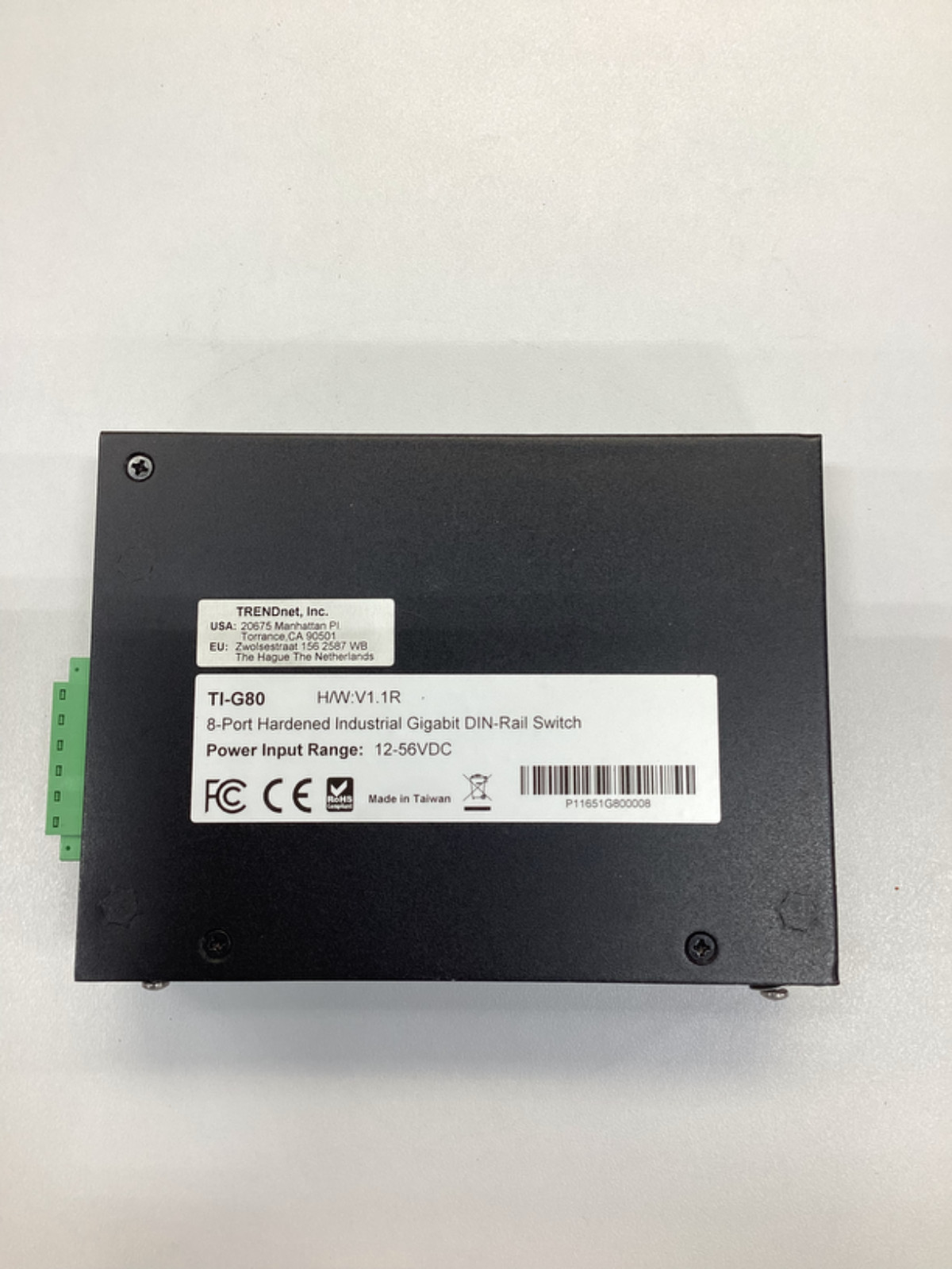 Trendnet TI-G80 8-Port Hardened Industrial Gigabit DIN-Rail Switch