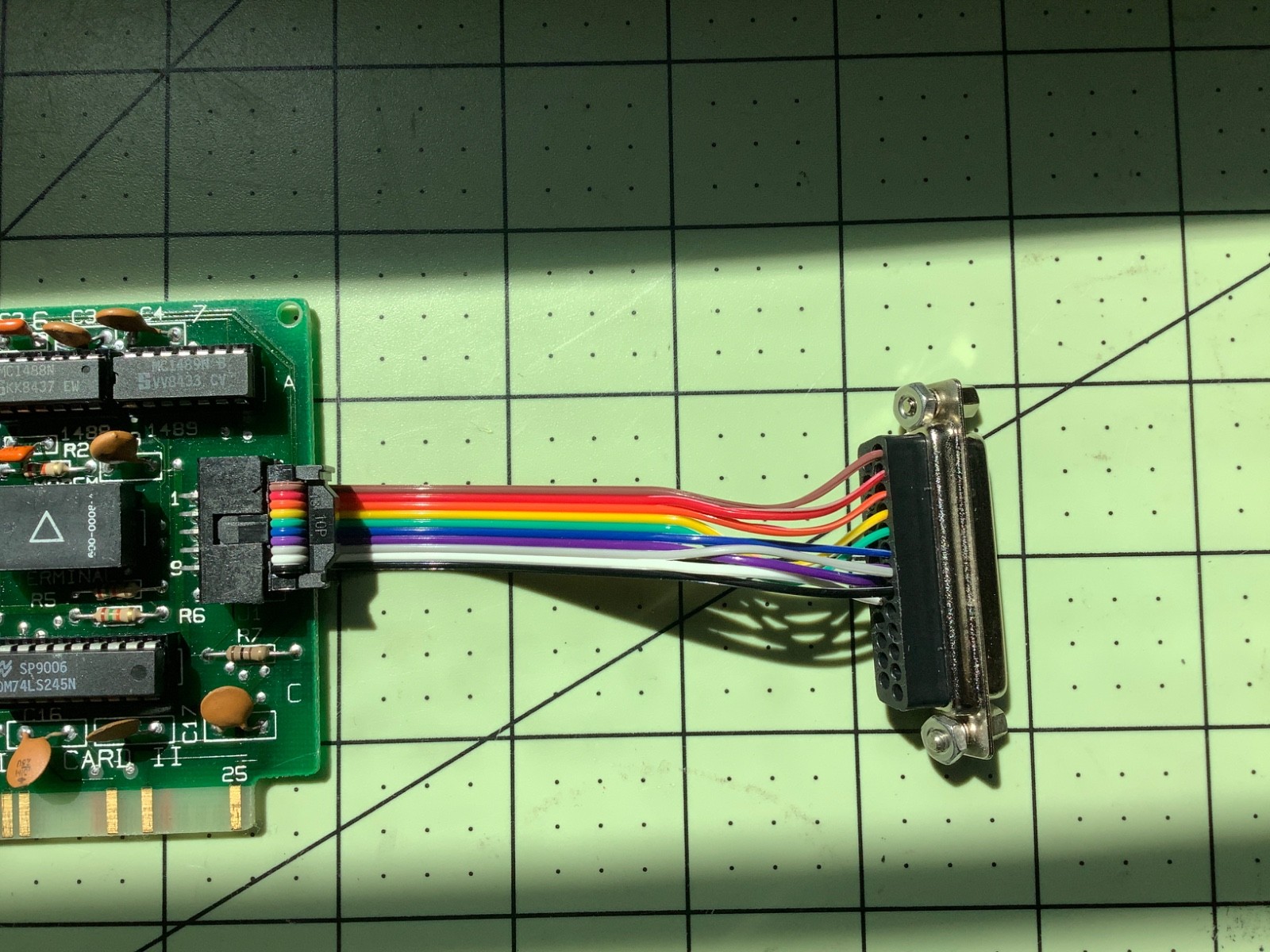Apple Super Serial Card Rainbow Ribbon Cable Apple IIe/II+/IIgs  
