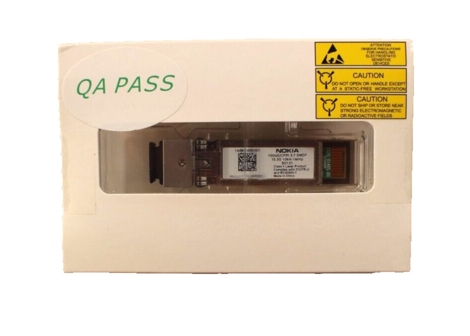 NOKIA 1AB410060001 10GbE/CPRi 3-7 SMDF 10.3G 10km I-temp Optical Transceiver