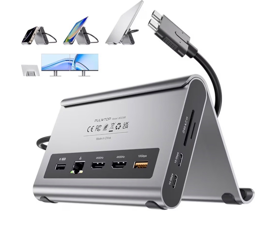MacBook Pro Docking Station Dual Monitor 4K@60Hz for MacBook Pro/Air M3 Pro/M4
