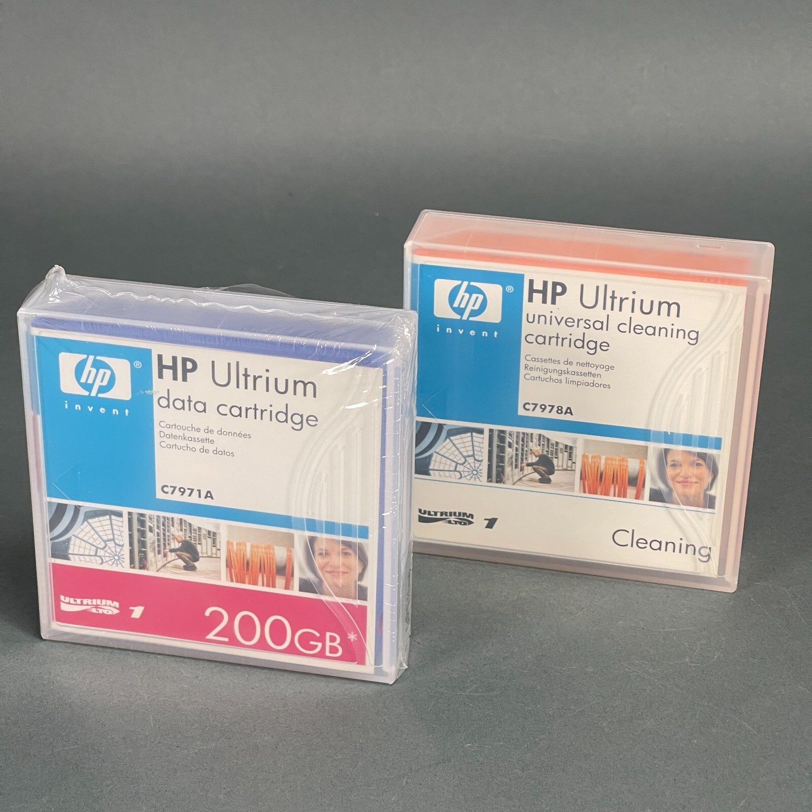 NEW Deadstock Sealed HP Ultrium 200GB Data Cartridge C7971A w/ Extras
